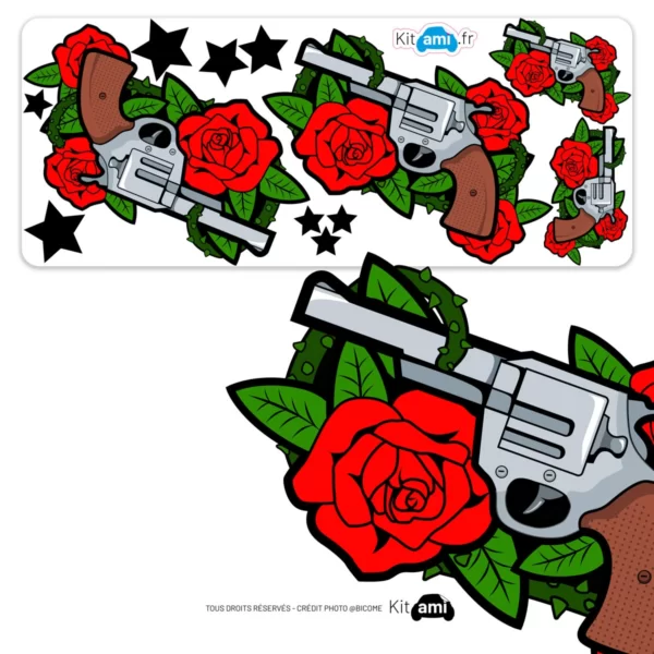 Stickers Ami citroën - far west roses - KitAmi