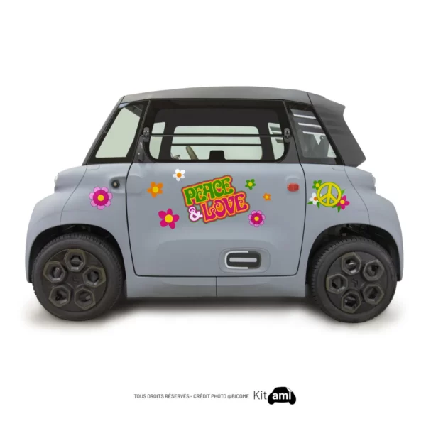 Stickers Ami citroën - peaces and love - KitAmi