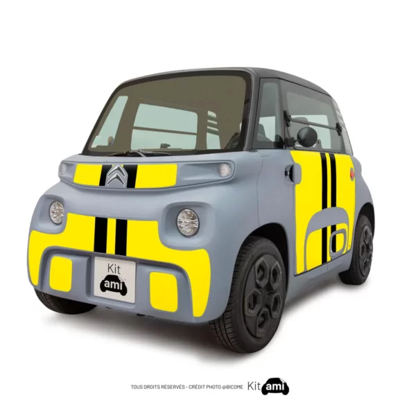 stickers citroen ami - Kit deco ami - yellow black lines