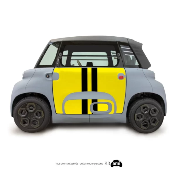 stickers citroen ami - Kit deco ami - yellow black lines