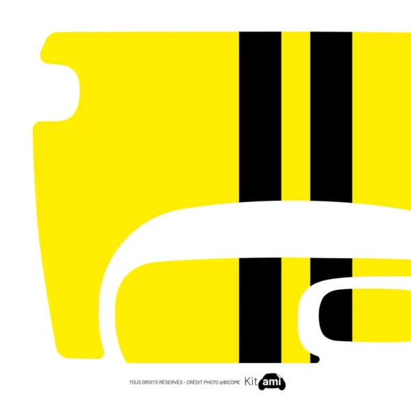 stickers citroen ami - Kit deco ami - yellow black lines