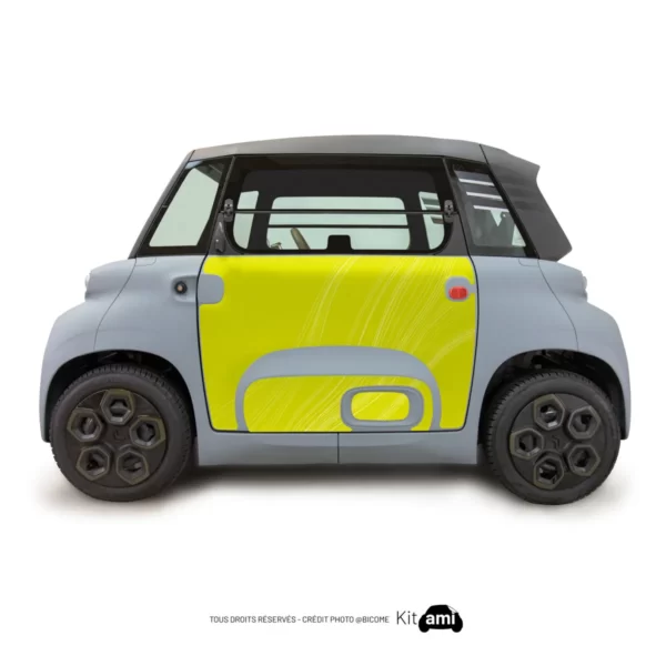stickers citroen ami - Kit deco ami - abstract-waves-citrus